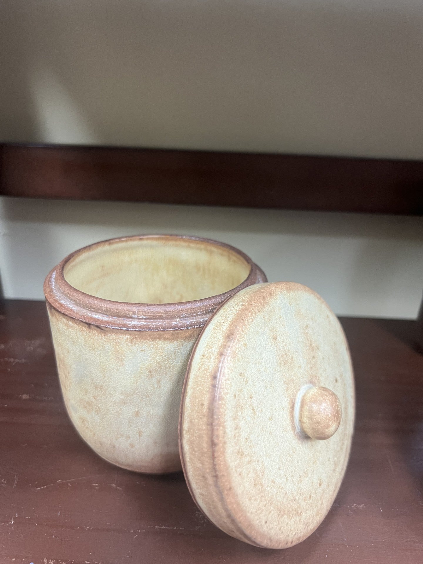 Stoneware Honey Pot