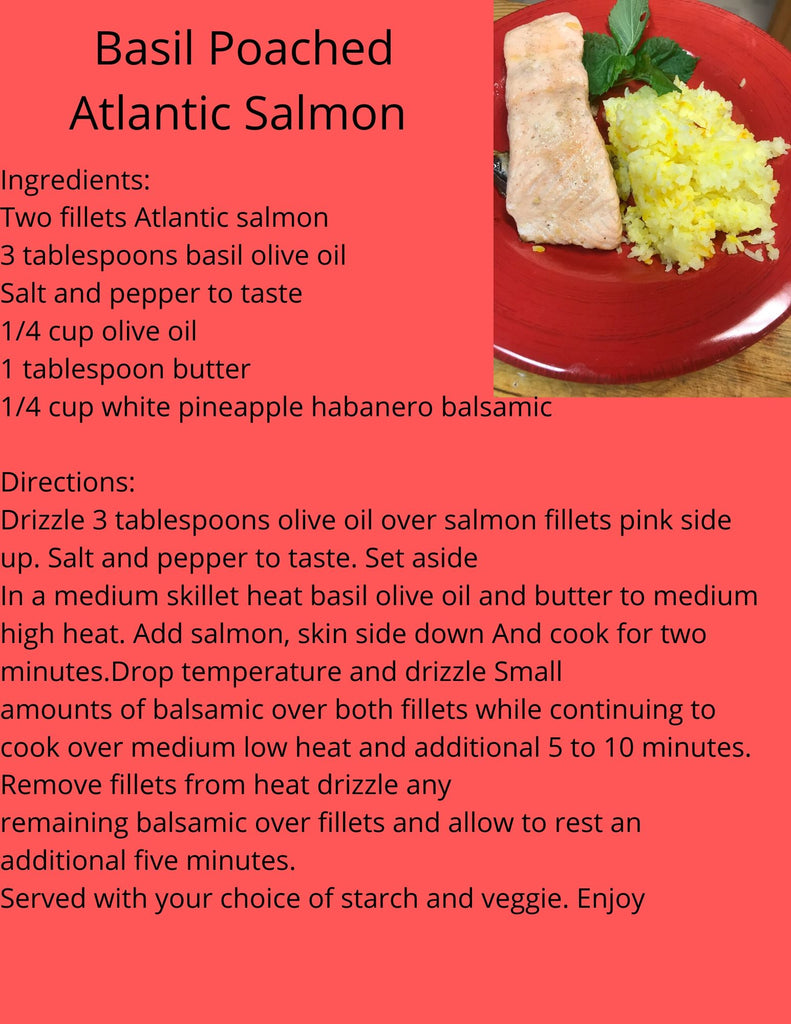 Basil Poached Atlantic Salmon