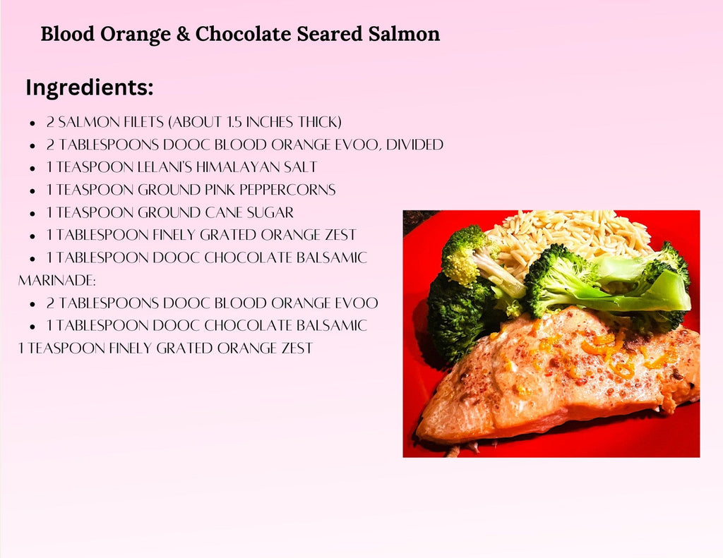 Blood Orange & Chocolate Seared Salmon