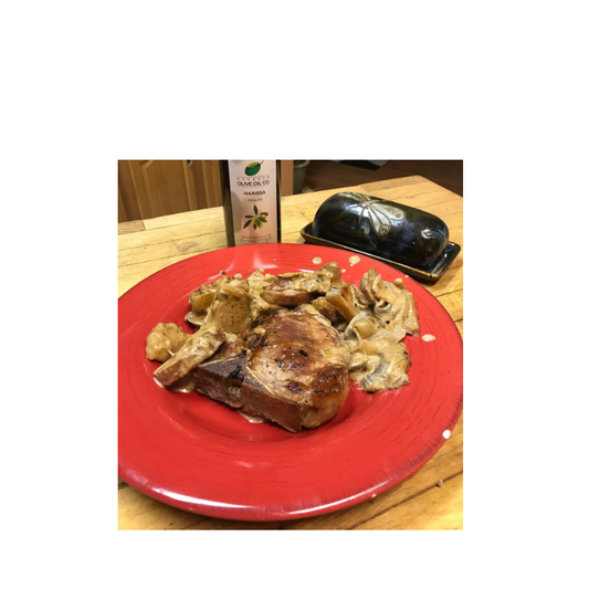 Spicy Russian Pork Chops with Potatoes & Mushrooms