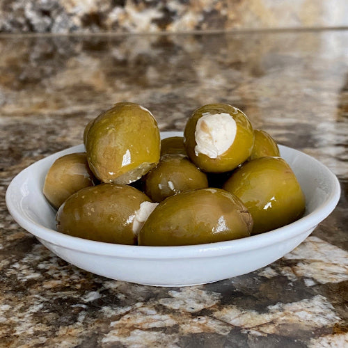 Herb and Garlic Cheese Stuffed Olives