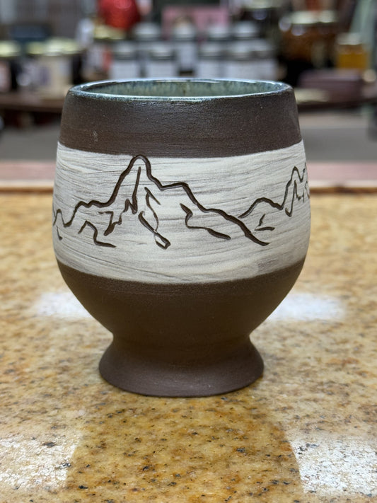 Stoneware Mountain Wine Cup