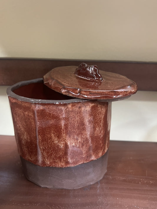 Large Stoneware Herb Storage Pot